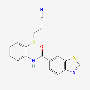 N-(2-((2-cyanoethyl)thio)phenyl)benzo[d]thiazole-6-carboxamide