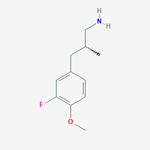 molecular formula C11H16FNO B2433810 (2R)-3-(3-Fluoro-4-methoxyphenyl)-2-methylpropan-1-amine CAS No. 2248188-54-5