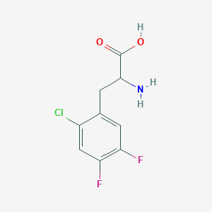 molecular formula C9H8ClF2NO2 B2433814 2-Amino-3-(2-chloro-4,5-difluorophenyl)propanoic acid CAS No. 1259983-39-5