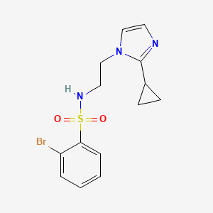 2-bromo-N-(2-(2-cyclopropyl-1H-imidazol-1-yl)ethyl)benzenesulfonamide