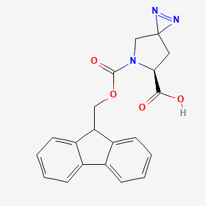 molecular formula C20H17N3O4 B2433827 Fmoc-L-Photo-Proline CAS No. 1266778-58-8