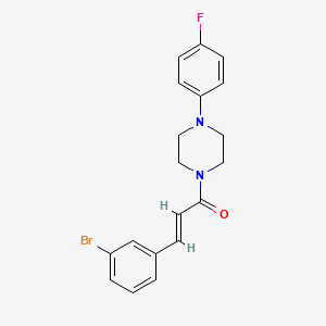 molecular formula C19H18BrFN2O B2433830 1-[(2E)-3-(3-bromophenyl)-2-propenoyl]-4-(4-fluorophenyl)piperazine CAS No. 882079-24-5
