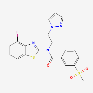 N-(2-(1H-pyrazol-1-yl)ethyl)-N-(4-fluorobenzo[d]thiazol-2-yl)-3-(methylsulfonyl)benzamide