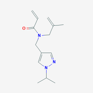 molecular formula C14H21N3O B2433843 N-(2-methylprop-2-en-1-yl)-N-{[1-(propan-2-yl)-1H-pyrazol-4-yl]methyl}prop-2-enamide CAS No. 2094694-86-5