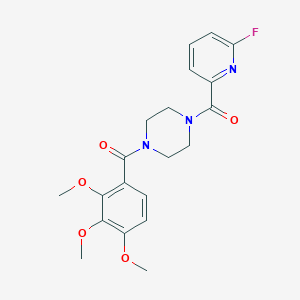 molecular formula C20H22FN3O5 B2433848 1-(6-Fluoropyridine-2-carbonyl)-4-(2,3,4-trimethoxybenzoyl)piperazine CAS No. 1797781-13-5