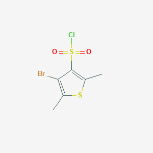 molecular formula C6H6BrClO2S2 B2433849 Cloruro de 4-bromo-2,5-dimetiltiofeno-3-sulfonilo CAS No. 1520470-73-8