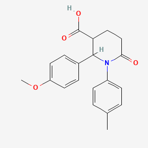 molecular formula C20H21NO4 B2433851 2-(4-甲氧基苯基)-1-(4-甲基苯基)-6-氧代哌啶-3-羧酸 CAS No. 855715-14-9