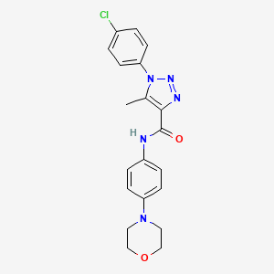 molecular formula C20H20ClN5O2 B2433855 1-(4-chlorophenyl)-5-methyl-N-(4-morpholinophenyl)-1H-1,2,3-triazole-4-carboxamide CAS No. 924837-95-6