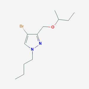 molecular formula C12H21BrN2O B2433859 4-bromo-3-(sec-butoxymethyl)-1-butyl-1H-pyrazole CAS No. 1856054-50-6