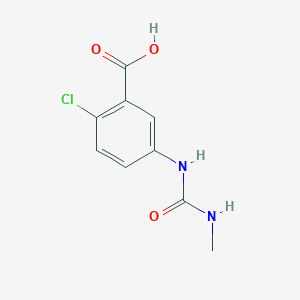molecular formula C9H9ClN2O3 B2433861 2-氯-5-[(甲基氨基羰基)氨基]苯甲酸 CAS No. 719282-08-3