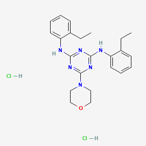 molecular formula C23H30Cl2N6O B2433865 N2,N4-bis(2-ethylphenyl)-6-morpholino-1,3,5-triazine-2,4-diamine dihydrochloride CAS No. 1216865-89-2