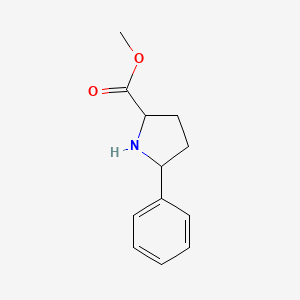 molecular formula C12H15NO2 B2433880 Methyl 5-phenylpyrrolidine-2-carboxylate CAS No. 1248550-88-0