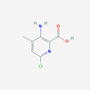 molecular formula C7H7ClN2O2 B2433885 3-Amino-6-chloro-4-methylpicolinic acid CAS No. 1073182-76-9