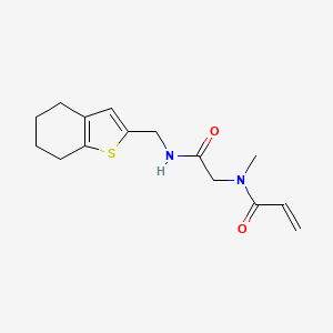 molecular formula C15H20N2O2S B2433886 N-Methyl-N-[2-oxo-2-(4,5,6,7-tetrahydro-1-benzothiophen-2-ylmethylamino)ethyl]prop-2-enamide CAS No. 2201865-62-3