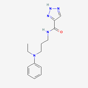 molecular formula C14H19N5O B2433888 N-(3-(ethyl(phenyl)amino)propyl)-1H-1,2,3-triazole-5-carboxamide CAS No. 1496380-35-8