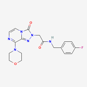 molecular formula C18H19FN6O3 B2433891 N-(4-fluorobenzyl)-2-(8-morpholino-3-oxo-[1,2,4]triazolo[4,3-a]pyrazin-2(3H)-yl)acetamide CAS No. 1251695-28-9