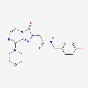 molecular formula C18H19FN6O3 B2433891 N-(4-氟苄基)-2-(8-吗啉-3-氧代-[1,2,4]三唑并[4,3-a]哒嗪-2(3H)-基)乙酰胺 CAS No. 1251695-28-9