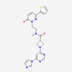 1-(6-(1H-imidazol-1-yl)pyrimidin-4-yl)-N-(2-(6-oxo-3-(thiophen-2-yl)pyridazin-1(6H)-yl)ethyl)azetidine-3-carboxamide