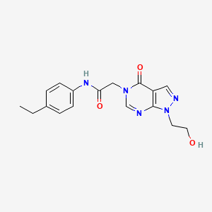 molecular formula C17H19N5O3 B2433898 N-(4-ethylphenyl)-2-[1-(2-hydroxyethyl)-4-oxopyrazolo[3,4-d]pyrimidin-5-yl]acetamide CAS No. 899742-60-0