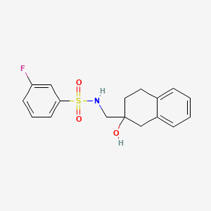 molecular formula C17H18FNO3S B2433902 3-氟-N-((2-羟基-1,2,3,4-四氢萘-2-基)甲基)苯磺酰胺 CAS No. 1421528-78-0