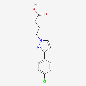 molecular formula C13H13ClN2O2 B2433905 3-(4-Chlorophenyl)-pyrazole-1-butyric acid CAS No. 832113-69-6