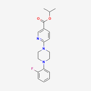 molecular formula C19H22FN3O2 B2433906 Propan-2-yl 6-[4-(2-fluorophenyl)piperazin-1-yl]pyridine-3-carboxylate CAS No. 400086-61-5