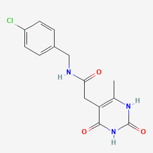 molecular formula C14H14ClN3O3 B2433910 N-(4-氯苄基)-2-(6-甲基-2,4-二氧代-1,2,3,4-四氢嘧啶-5-基)乙酰胺 CAS No. 1171902-08-1