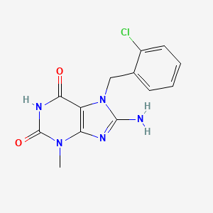 8-amino-7-(2-chlorobenzyl)-3-methyl-1H-purine-2,6(3H,7H)-dione