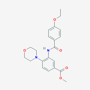molecular formula C21H24N2O5 B243392 Methyl 3-[(4-ethoxybenzoyl)amino]-4-(4-morpholinyl)benzoate 