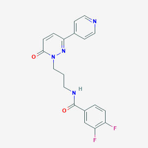 molecular formula C19H16F2N4O2 B2433924 3,4-difluoro-N-(3-(6-oxo-3-(pyridin-4-yl)pyridazin-1(6H)-yl)propyl)benzamide CAS No. 1021027-59-7