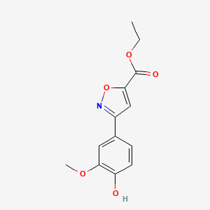Ethyl 3-(4-hydroxy-3-methoxyphenyl)-1,2-oxazole-5-carboxylate