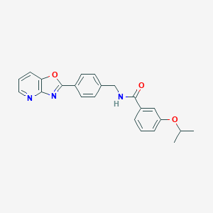 molecular formula C23H21N3O3 B243393 3-isopropoxy-N-(4-[1,3]oxazolo[4,5-b]pyridin-2-ylbenzyl)benzamide 