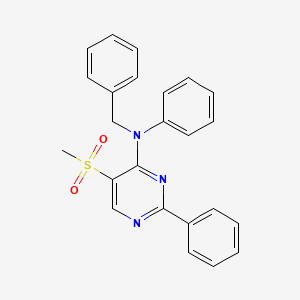 molecular formula C24H21N3O2S B2433930 N-苄基-5-(甲磺酰基)-N,2-二苯基-4-嘧啶胺 CAS No. 478080-89-6