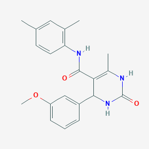 molecular formula C21H23N3O3 B2433933 N-(2,4-二甲苯基)-4-(3-甲氧基苯基)-6-甲基-2-氧代-1,2,3,4-四氢嘧啶-5-甲酰胺 CAS No. 379252-58-1