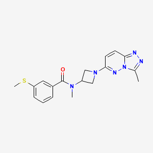 N-methyl-N-(1-(3-methyl-[1,2,4]triazolo[4,3-b]pyridazin-6-yl)azetidin-3-yl)-3-(methylthio)benzamide