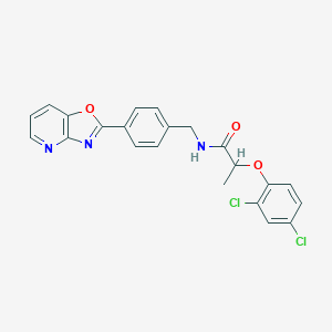molecular formula C22H17Cl2N3O3 B243394 2-(2,4-dichlorophenoxy)-N-(4-[1,3]oxazolo[4,5-b]pyridin-2-ylbenzyl)propanamide 