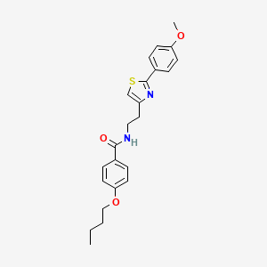 molecular formula C23H26N2O3S B2433941 4-butoxy-N-(2-(2-(4-methoxyphenyl)thiazol-4-yl)ethyl)benzamide CAS No. 896375-59-0