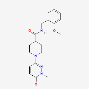 molecular formula C19H24N4O3 B2433952 N-(2-甲氧基苄基)-1-(1-甲基-6-氧代-1,6-二氢哒嗪-3-基)哌啶-4-甲酰胺 CAS No. 1421444-83-8