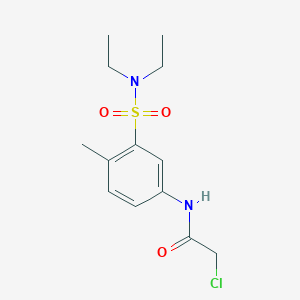 molecular formula C13H19ClN2O3S B2433953 2-chloro-N-[3-(diethylsulfamoyl)-4-methylphenyl]acetamide CAS No. 379255-39-7