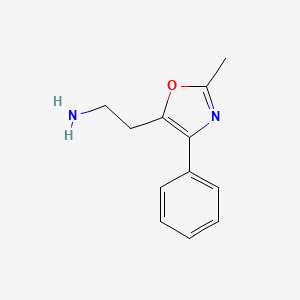 molecular formula C12H14N2O B2433956 2-(2-甲基-4-苯基-1,3-噁唑-5-基)乙基-1-胺 CAS No. 1268142-92-2