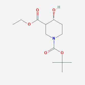 molecular formula C13H23NO5 B2433960 1-tert-butyl 3-ethyl (4R)-4-hydroxypiperidine-1,3-dicarboxylate CAS No. 2044711-53-5