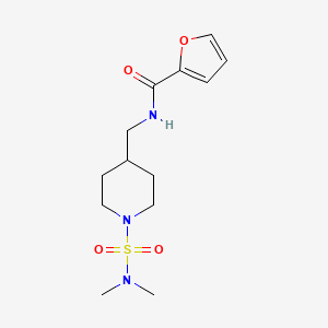 molecular formula C13H21N3O4S B2433963 N-((1-(N,N-二甲基磺酰胺基)哌啶-4-基)甲基)呋喃-2-甲酰胺 CAS No. 2034330-27-1