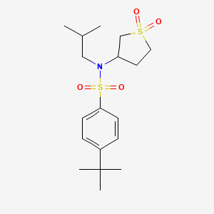 molecular formula C18H29NO4S2 B2433966 4-(tert-butyl)-N-(1,1-dioxidotetrahydrothiophen-3-yl)-N-isobutylbenzenesulfonamide CAS No. 874788-04-2