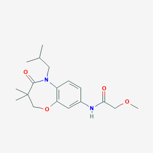N-(5-isobutyl-3,3-dimethyl-4-oxo-2,3,4,5-tetrahydrobenzo[b][1,4]oxazepin-8-yl)-2-methoxyacetamide