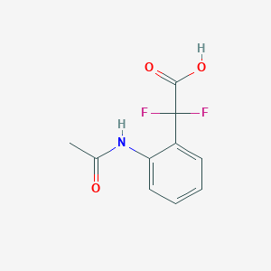 molecular formula C10H9F2NO3 B2433969 2-(2-Acetamidophenyl)-2,2-difluoroacetic acid CAS No. 197067-38-2
