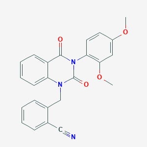 molecular formula C24H19N3O4 B2433972 2-[[3-(2,4-Dimethoxyphenyl)-2,4-dioxoquinazolin-1-yl]methyl]benzonitrile CAS No. 892265-80-4