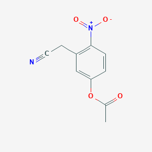 molecular formula C10H8N2O4 B2433975 3-(Cyanomethyl)-4-nitrophenyl acetate CAS No. 2089650-01-9