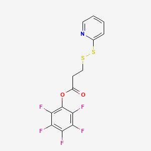 molecular formula C14H8F5NO2S2 B2433983 Perfluorophenyl 3-(pyridin-2-yldisulfanyl)propanoate CAS No. 160580-70-1