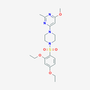 molecular formula C20H28N4O5S B2433990 4-(4-((2,4-Diethoxyphenyl)sulfonyl)piperazin-1-yl)-6-methoxy-2-methylpyrimidine CAS No. 1021041-81-5