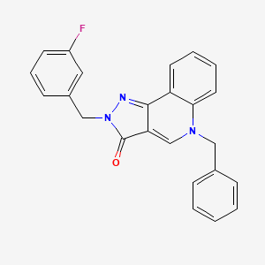 molecular formula C24H18FN3O B2433993 5-benzyl-2-(3-fluorobenzyl)-2H-pyrazolo[4,3-c]quinolin-3(5H)-one CAS No. 1185011-18-0